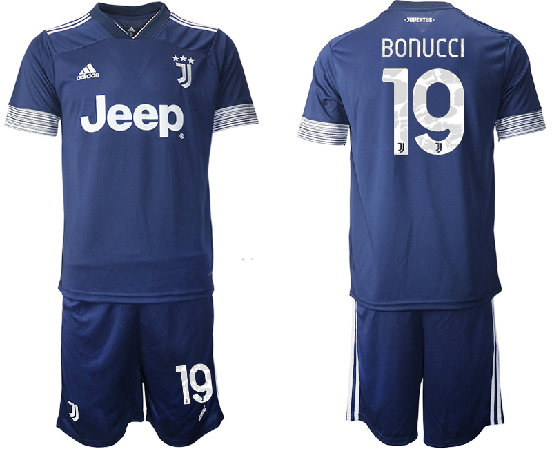 Men 2020-2021 club Juventus away #19 blue Soccer Jerseys